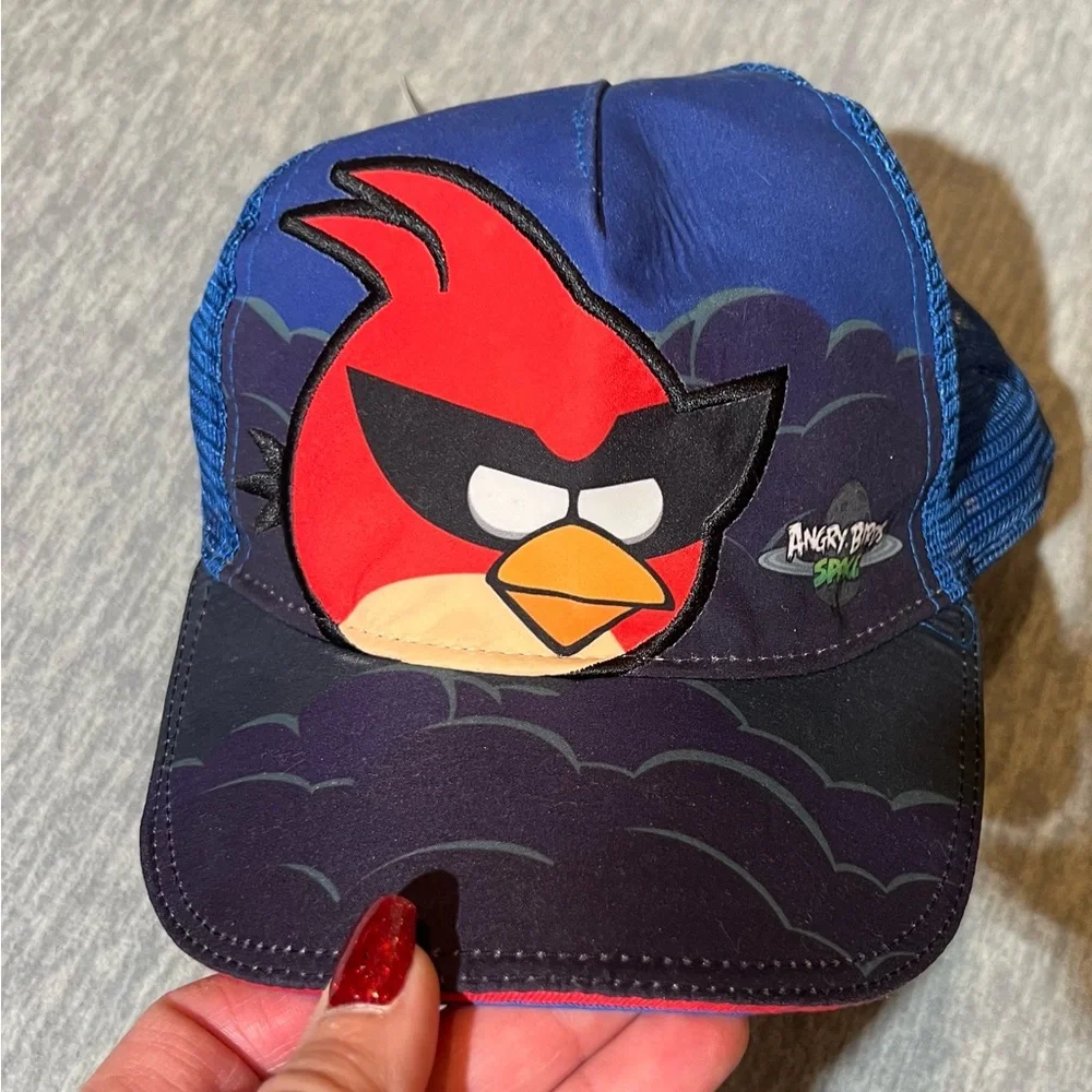 Angry Birds Space adjustable‎ blue baseball cap hat youth kids unisex Y2K new